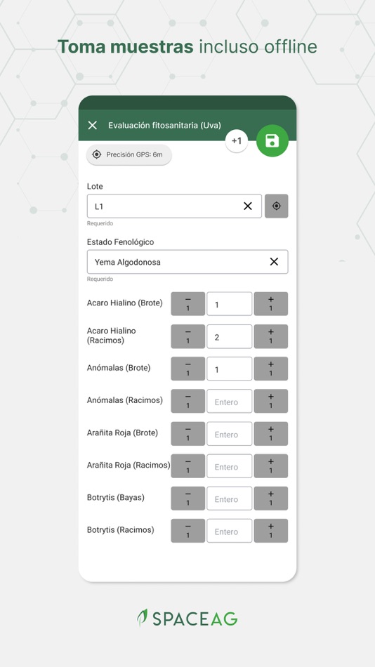 #2. SpaceAG Evaluador: RaptorForms (iOS) Podle: Space AG