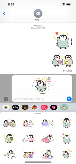 Game screenshot Cute Penguin 3 Stickers pack apk