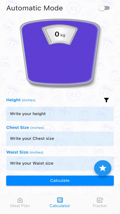 Digital Weight Scale Meal Plan Screenshot