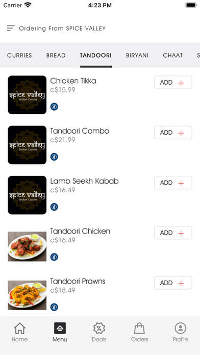 SPICE VALLEY INDIAN CUISINE Screenshot