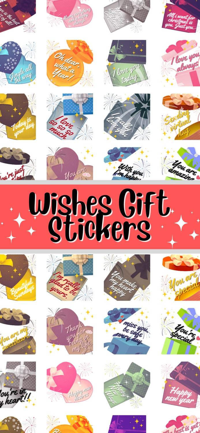 wishes gift stickers