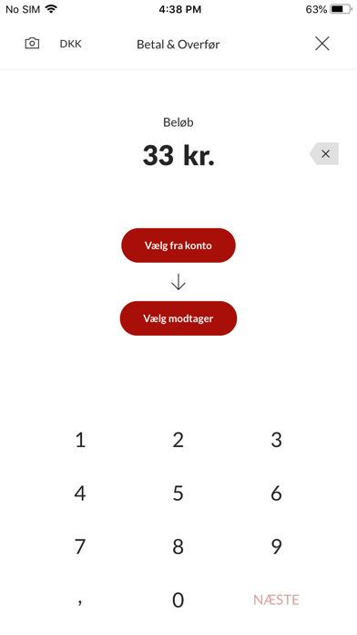 Borbjerg Sparekasses mobilbank Screenshot