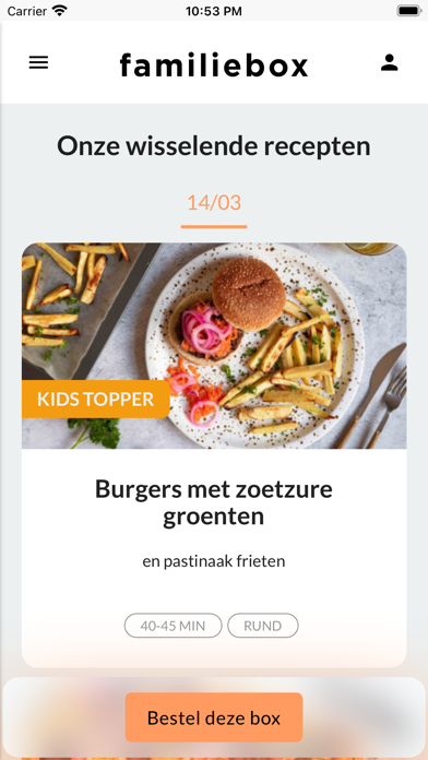 Familiebox: maaltijdbox Screenshot