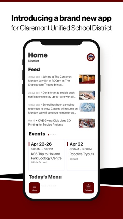 Claremont USD Screenshot