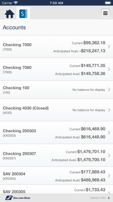 Sullivan Bank Business Banking Screenshot