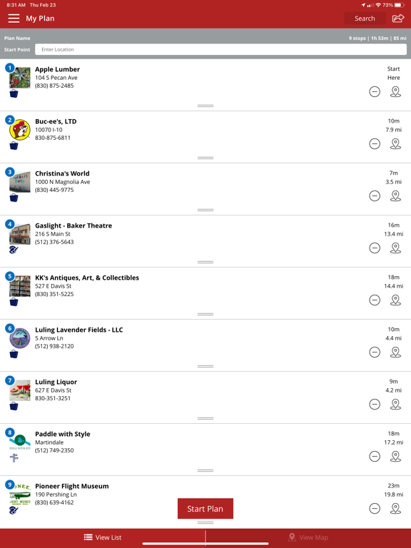 Luling Texas iPad screenshot 9 - Travel app