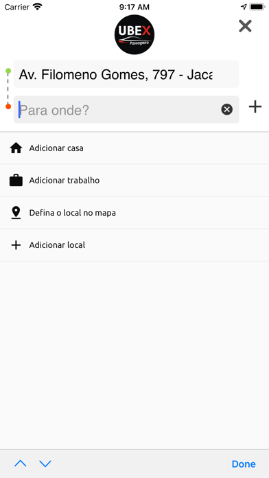 Ubex - Cliente Screenshot