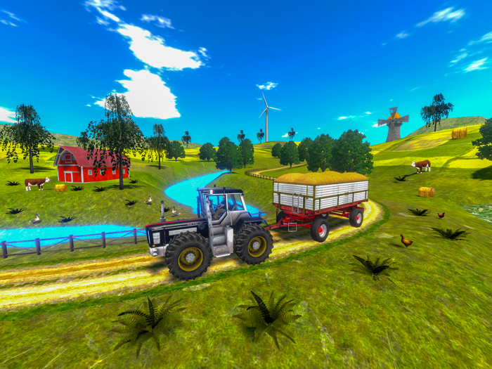 Farming Game Tractor Trolley