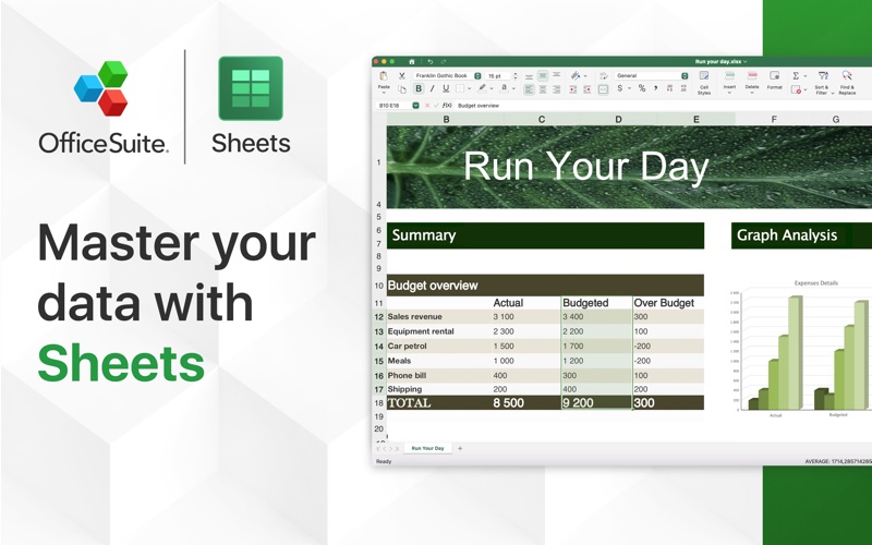 OfficeSuite Sheets Screenshot