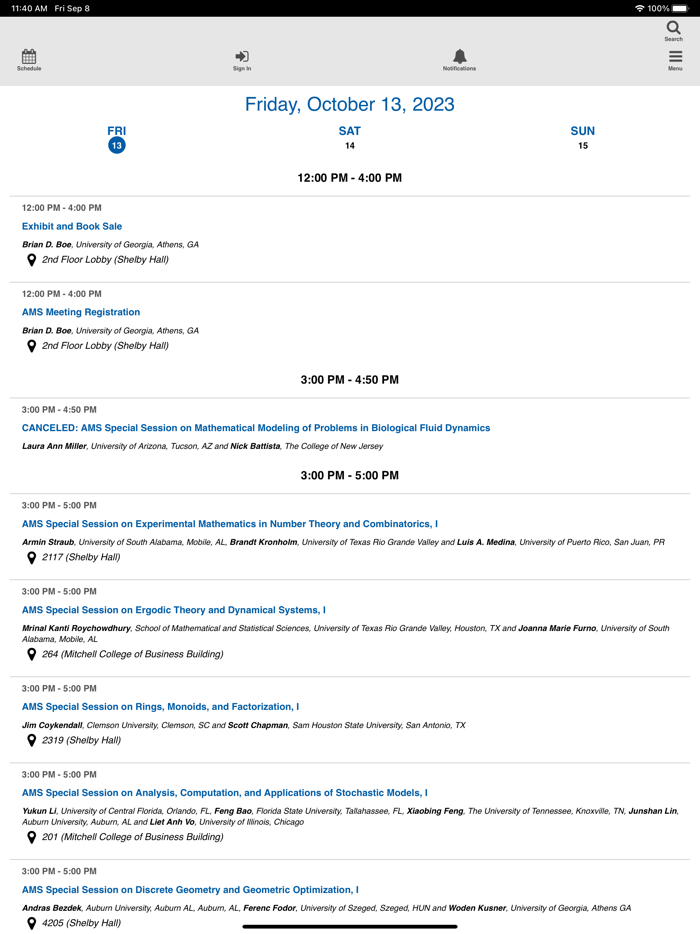 AMS Fall 2023 Southeastern