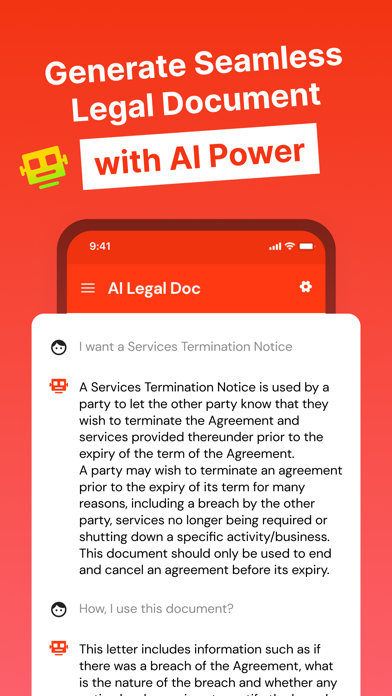 AI Legal Documents Generator Screenshot