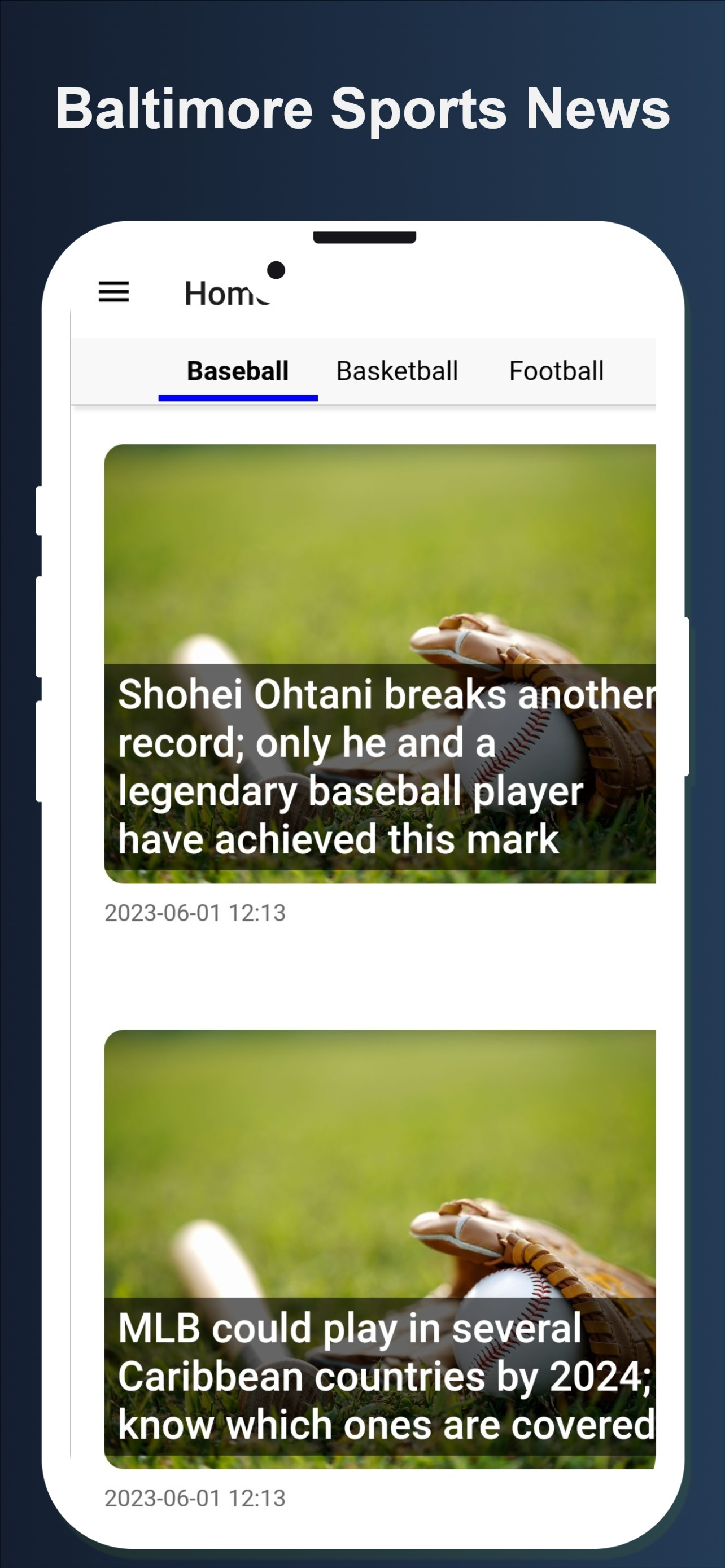 Baltimore Sports News App