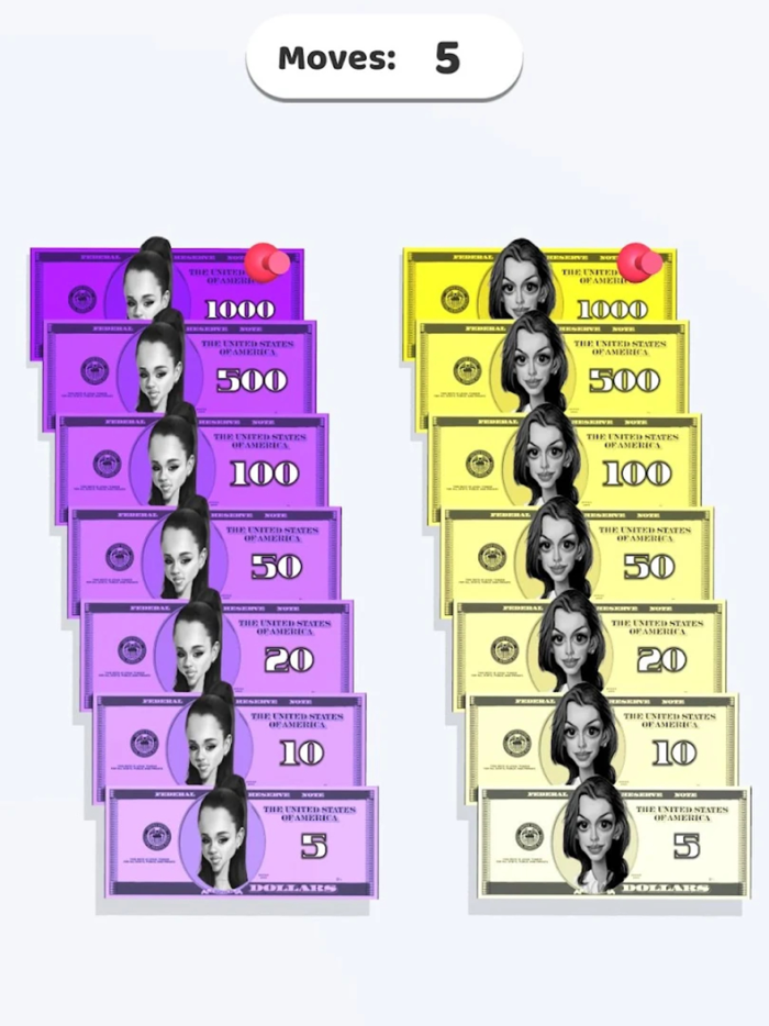 Currency Color Sorting Game