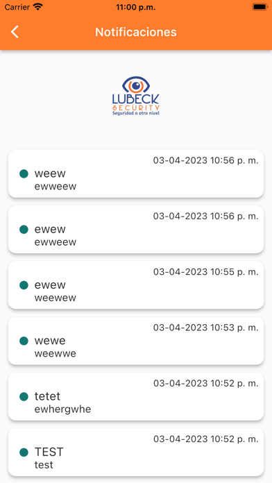 Lubeck Seguridad Ltda Screenshot