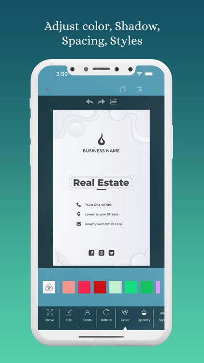 Business Card Maker : Editor screenshot-3