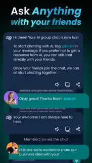 brain - group chat with ai bot iphone screenshot 3