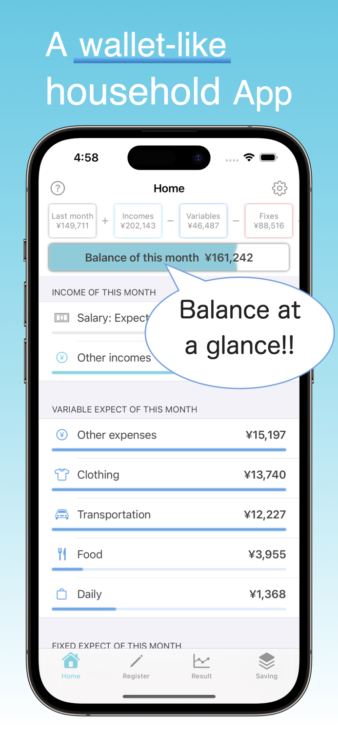 Money Tracker with Saving