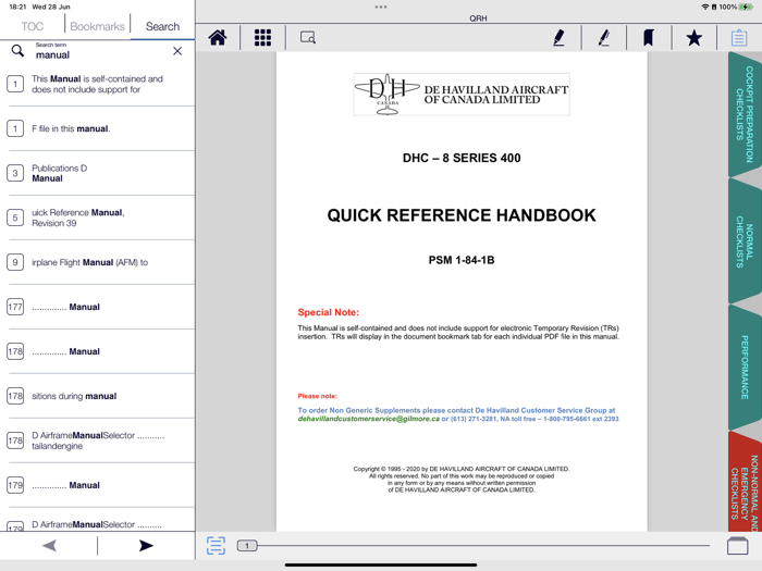 De Havilland Flight Deck