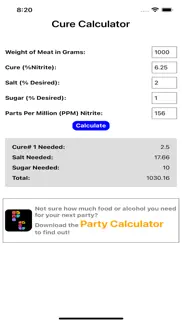 cure calculator iphone screenshot 1