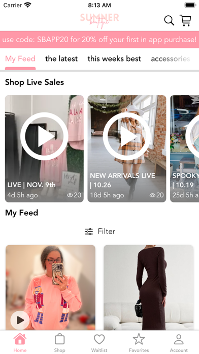 Shop Sumner Boutique Screenshot