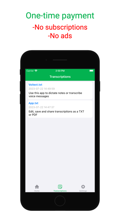 Voitext - Speech to text Screenshot