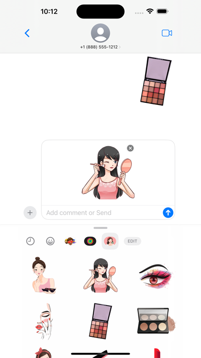 Beauty Lipstick Stickers Screenshot