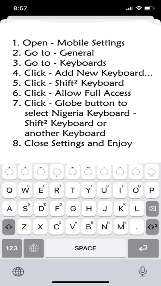 #1. Shift² Keyboard - Nigeria (iOS) 由: The Lagos Analysis Corporation