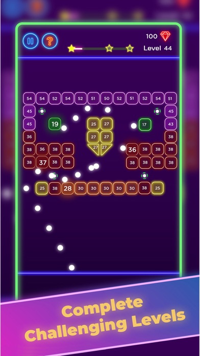 Bricks Breaker - Neon Bricks Screenshot