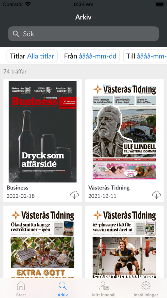#2. Västerås Tidning e-tidning (iOS) Podle: Västerås Publicera AB