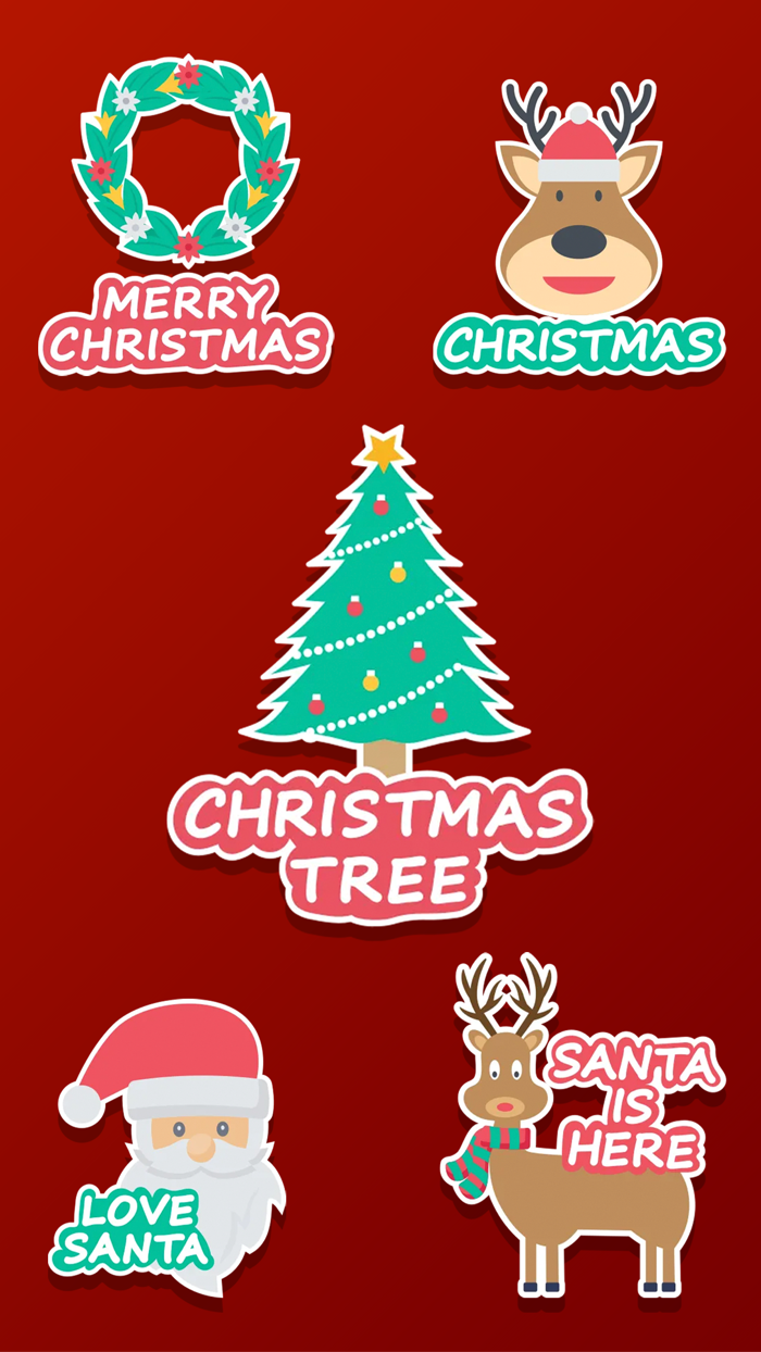 Christmas Stickers -WA Message