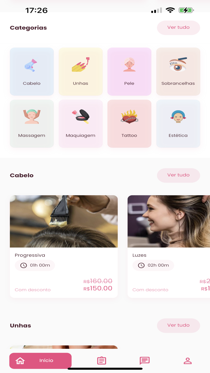 Bellatu Aplicativo de Salão