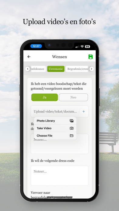 Fjaere - Uitvaartwensen Screenshot