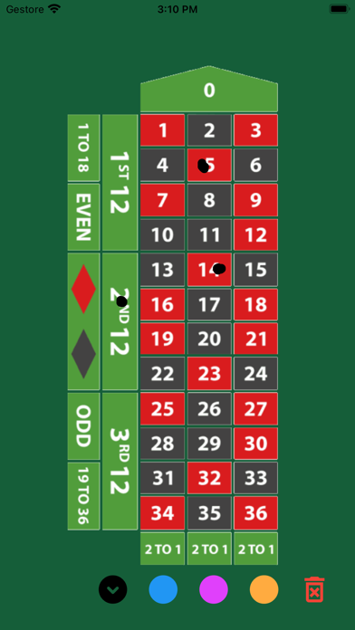 Note Roulette Bets Screenshot