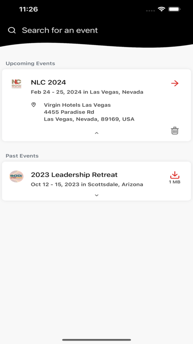 BODi Events Screenshot