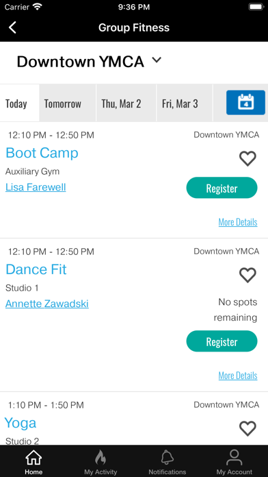 YMCA Central NY Screenshot