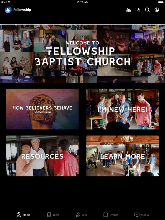 Fellowship Baptist iPad screenshot 1 - Education app