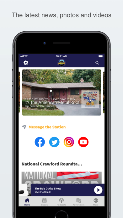 The Official WMUZ App Screenshot