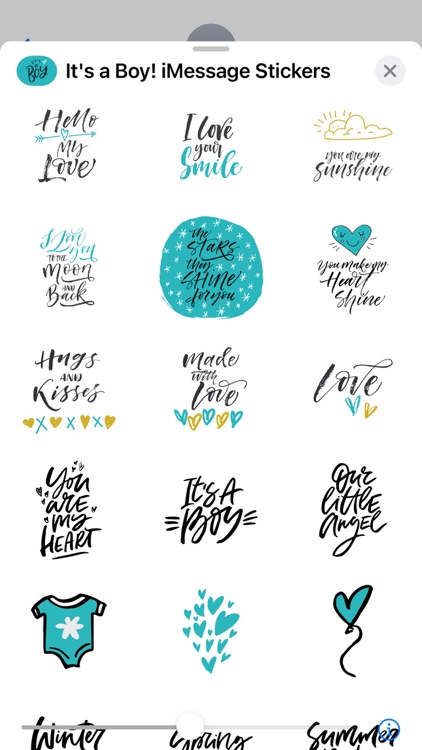 It's a Boy! iMessage Stickers screenshot-3