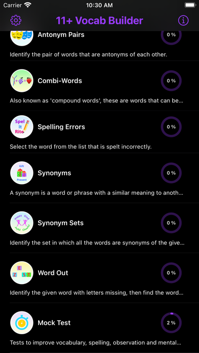 11+ Vocabulary Builder Lite Screenshot
