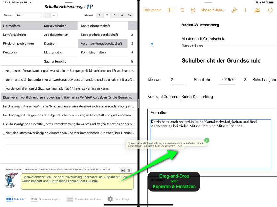 #5. Schulberichtsmanager (iOS) Podle: medienwerkstatt