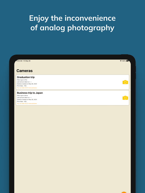 Dispo - Retro Film Camera iPad screenshot 4 - Photo & Video app