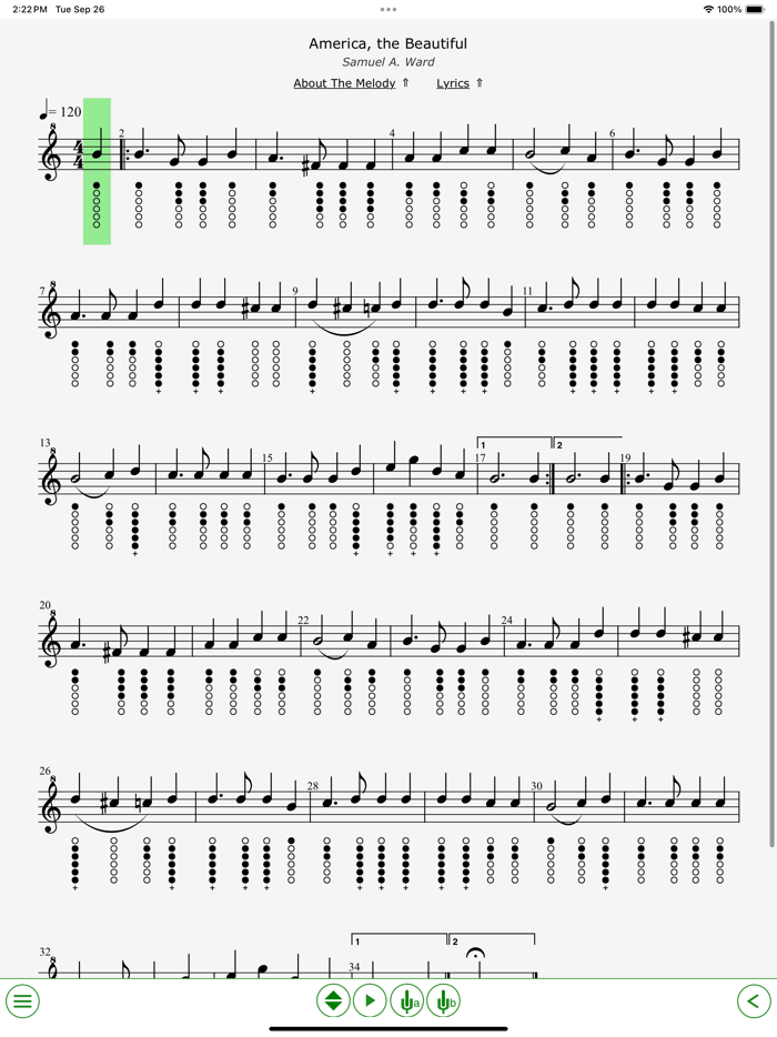 Irish Tin Whistle Tabs