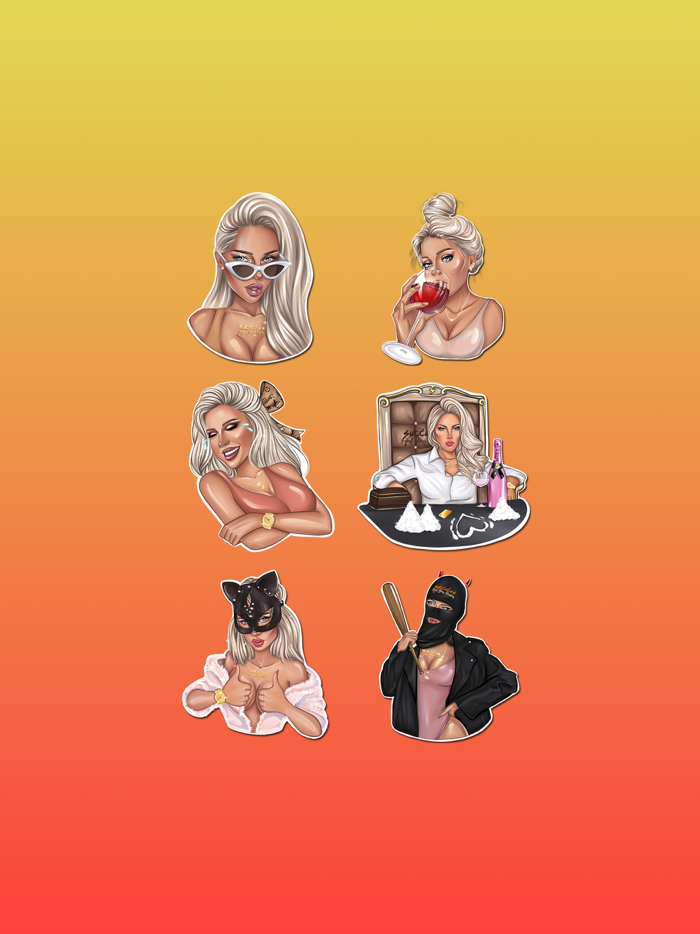 Beautiful blond Stickers