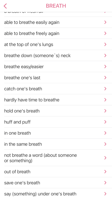 Clothing Body idiom in English Screenshot