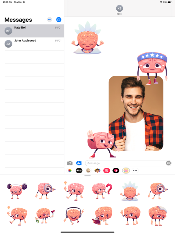 Screenshot #2 for Brainy Brain Activity Stickers