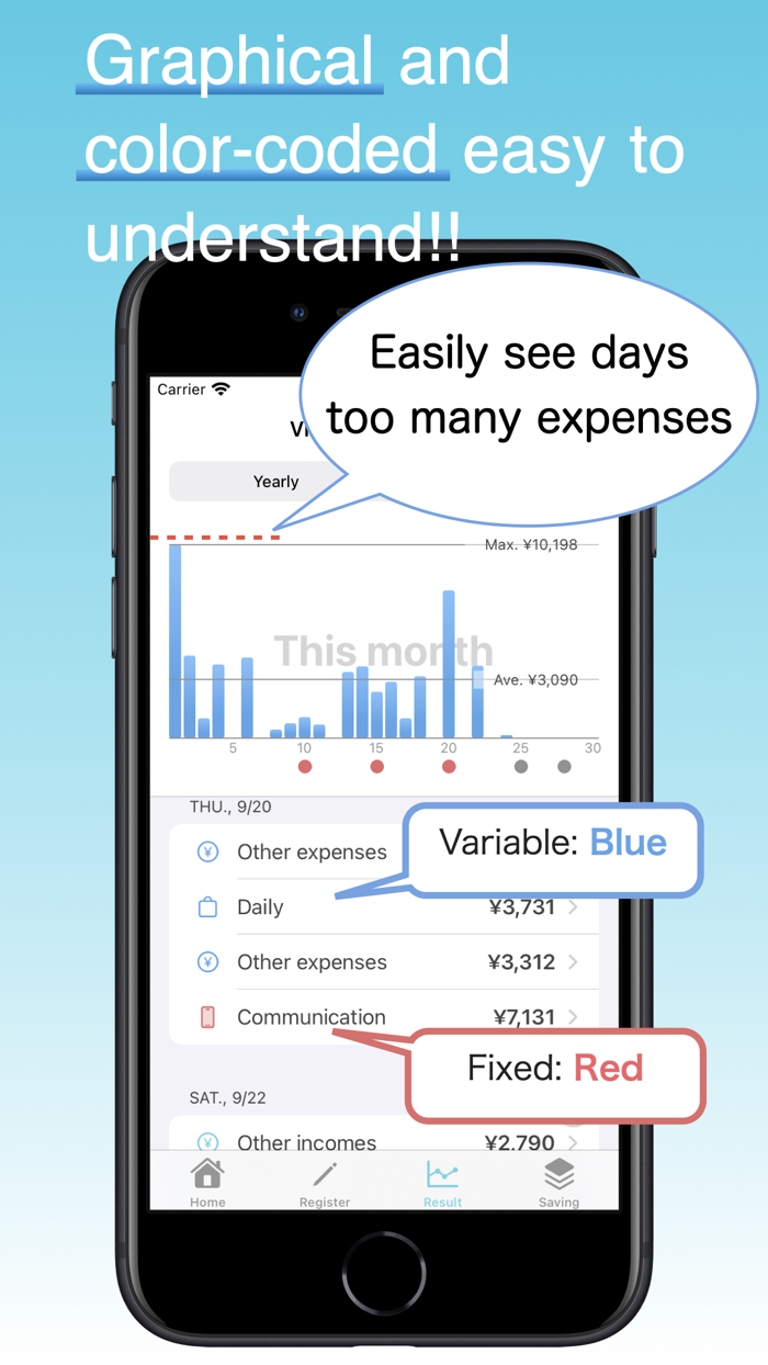 Money Tracker with Saving