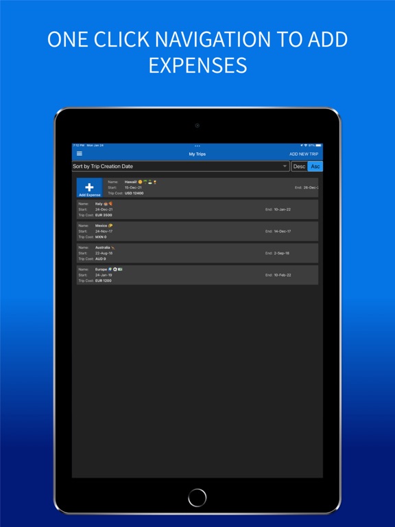 SaveMyTrip - NeverFinite iPad screenshot 7 - Travel app