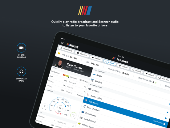 NASCAR MOBILE iPad app afbeelding 2