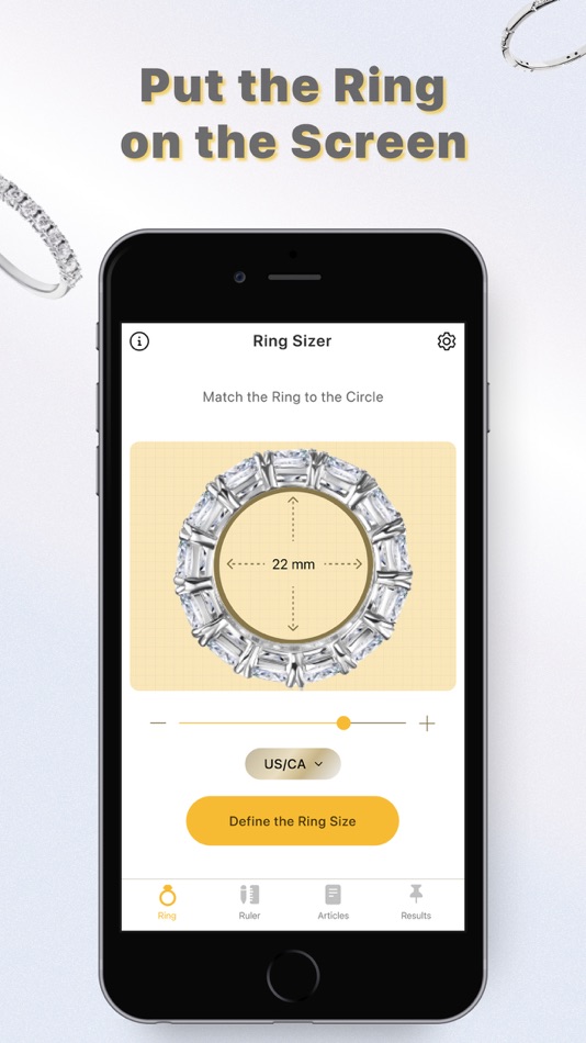 #2. Ring Sizer – Size Measurement (iOS) 由: ITincubator UAB