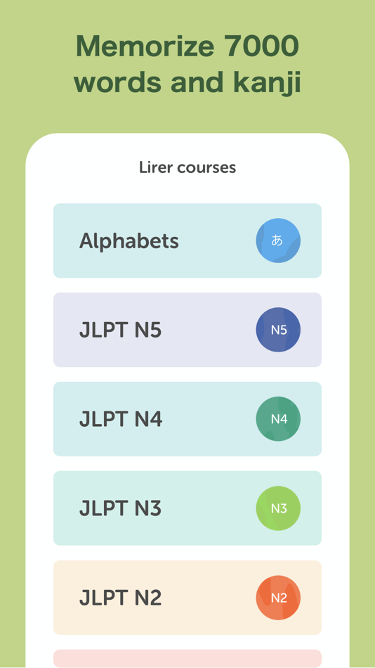 #3. Lirer: Learn Japanese (iOS) 由: Bunpo Language Learning